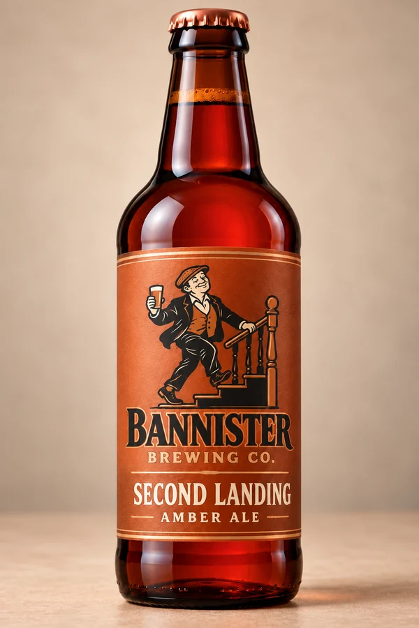 Second Landing Amber Ale bottle artwork